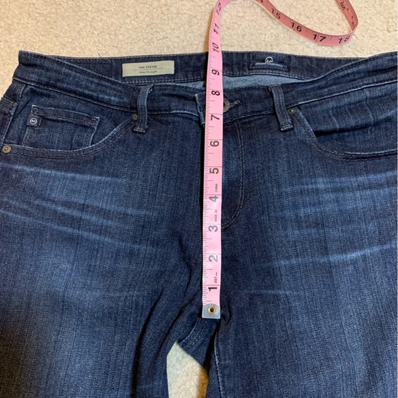 AG Adriano Goldschmied The Stevie Slim Straight Dark Wash Jeans Women 29R - Picture 5 of 9